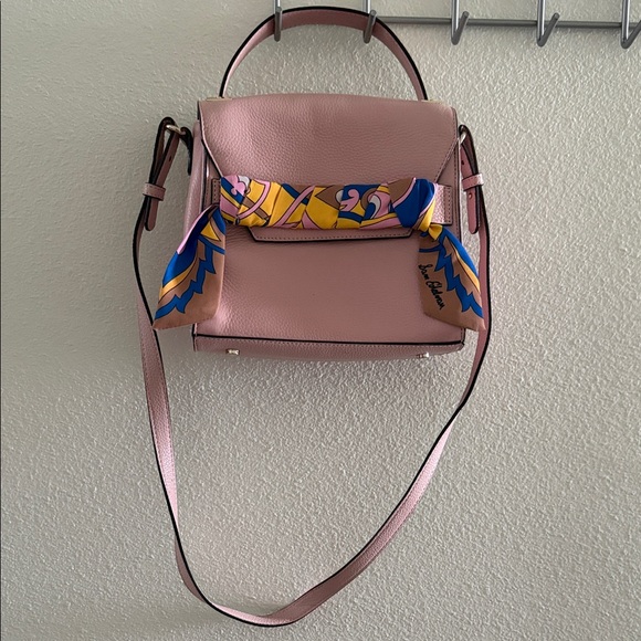 Sam Edelman Blush Crossbody Bag with Scarf Accent - Picture 1 of 8